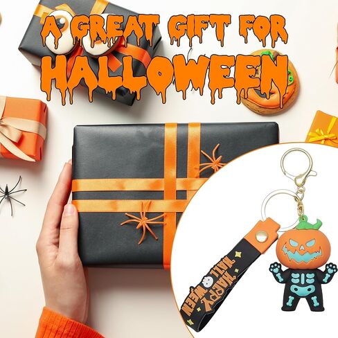 Funny Cute Keychain for Halloween Charms for Bag Purse Halloween Basket Stuffers Key Chain Gifts for Kids in Kuwait