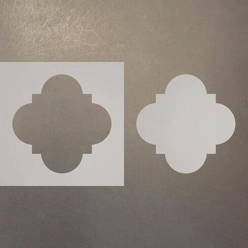 Quatrefoil stusable mylar stencil - فوازات الفنون الحرفية 4 بوصة in Saudi Arabia