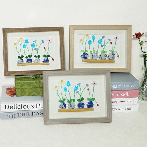 Handmade Sea Glass Wall Art Decor, Sea Glass Art Frame Teacher's Day Gift Birthday Gift for Women Friend, New Home Housewarming Gifts in Saudi Arabia