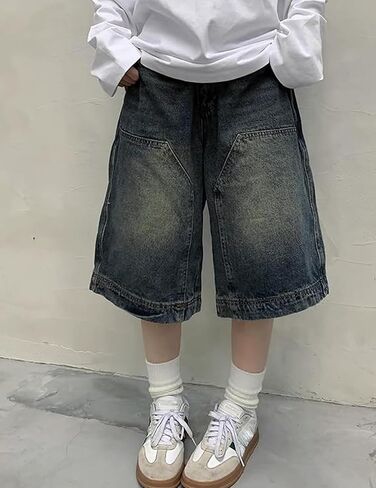 y2k جين شورتات jorts y2k الشارع الشارع الهيب هوب شورت الجينز الجينز الجرونج in Kuwait