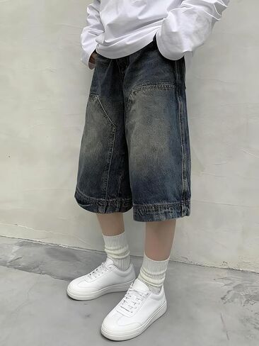 y2k جين شورتات jorts y2k الشارع الشارع الهيب هوب شورت الجينز الجينز الجرونج in Kuwait