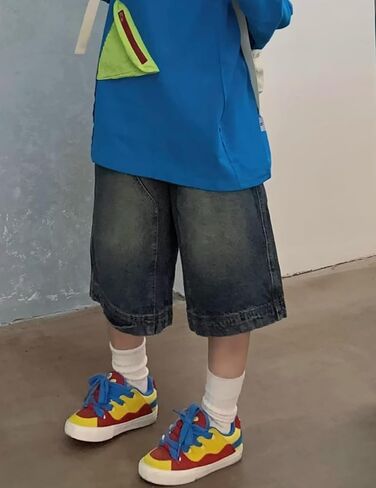 y2k جين شورتات jorts y2k الشارع الشارع الهيب هوب شورت الجينز الجينز الجرونج in Kuwait