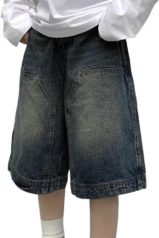 y2k جين شورتات jorts y2k الشارع الشارع الهيب هوب شورت الجينز الجينز الجرونج in Kuwait