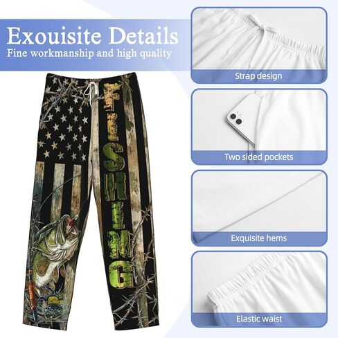 سراويل مضحكة للرجال سروال بيجاما لطيف ناعم فائقة الوزن سراويل سراويل قاع مع رباط الجيب in Kuwait