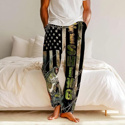 سراويل مضحكة للرجال سروال بيجاما لطيف ناعم فائقة الوزن سراويل سراويل قاع مع رباط الجيب in Kuwait