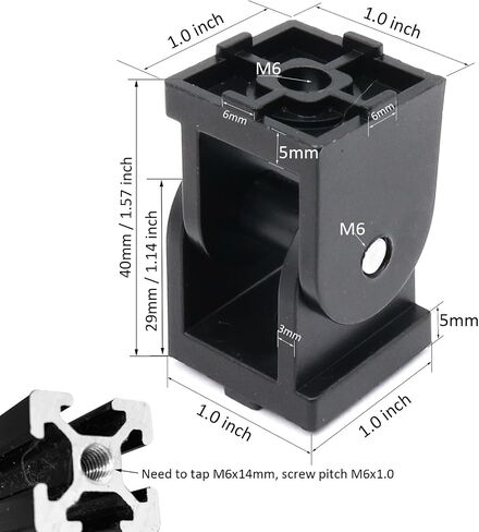 6Pcs 1010 120 Degree Angle Bracket 1" x 1" 10 Series Aluminum Extrusion 60deg Joint Connector Brace for Slot 60° Corner Joiner 120deg 1020 1 Inch Extruded Aluminium Profile in Saudi Arabia