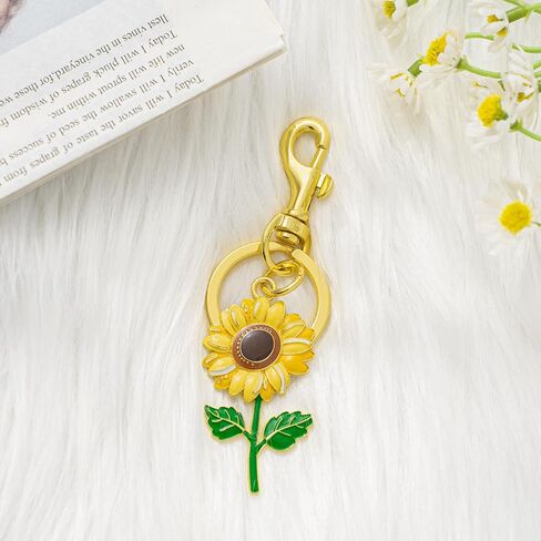 Sunflower Keychains Bag Charms Purse for Women, Car Key Chains Women Cute Gifts for Birthday Mothers Christmas in Saudi Arabia