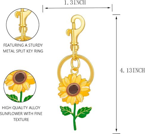 Sunflower Keychains Bag Charms Purse for Women, Car Key Chains Women Cute Gifts for Birthday Mothers Christmas in Saudi Arabia