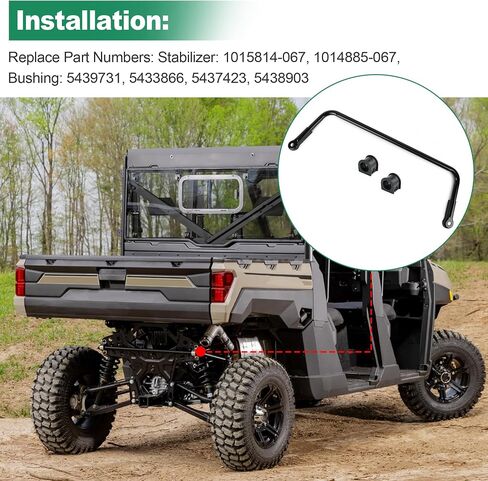 BAN SWAY SWAY SWAY SWAY المتوافق مع Polaris Ranger 500 2x4 4x4 2005-2008 ، Ranger 700 4x4 2007-2008 ، Ranger XP 700 2005-2008 1015814-067 ، 1014885-067 ، 5439731 ، 5433866 in Saudi Arabia