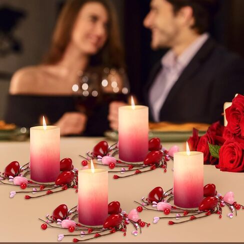 Jansun 4 PCS Fall Candle Rings ، Maple Maple Leaving Pumpkins الزخرفة الزخرفية للديكور المنزلي الخريف عيد الشكر القساوسة المركزية وإعدادات المزرعة المزرعة in Kuwait