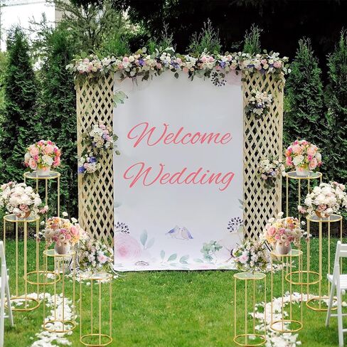Geelin 8 Pcs Cylinder Pedestal Stands for Parties 35.4/31.5/27.6/23.6 Inch Gold Metal Cilindro para Fiestas Cake Pedestal Plant Cylinder Stands for Vases Flowers Wedding Birthday Party Decorations in Saudi Arabia