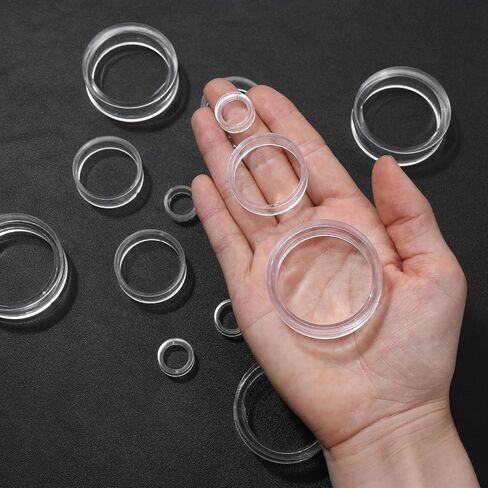 15 Pcs Acrylic Round Ball Pedestal Plastic Sphere Stands Softball Ring Holder For Balls Display Clear Small Medium Large Round Baseball Ring Stands Crystal Sphere Stand For Decorative Eggs Balls in Saudi Arabia