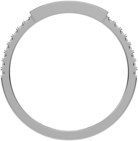 Clara Pucci 0.47 CT Baguette Cut Moissanite Dainty Minimalist Channel أفقي بار Pave Light Right 14k صلب أبيض النطاق الزفاف اليومي in Saudi Arabia