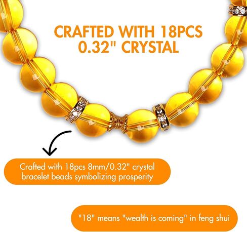 سوار Feng Shui ، سوار Crystal Lucky Charm Constellation من أجل حظ جيد مع Guardian الطبيعية للسيترين و Pixiu - جذب الثروة والحماية والثروة ، سلسلة للرجال والنساء in Kuwait
