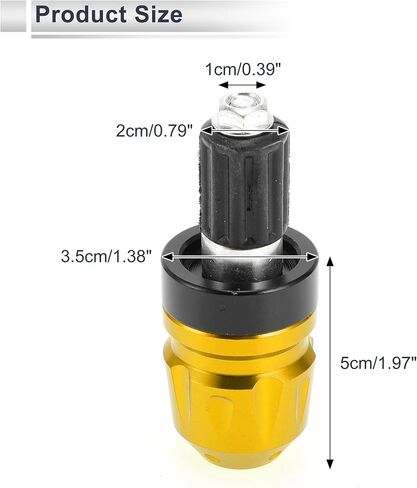 2pcs Motorcycle Bar Ends Plug Universal Handlebar Bar End Caps Aluminum Alloy for 7/8" 22mm Handlebar Gold Tone in Saudi Arabia
