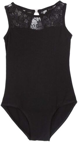 GSHA Girls Slobess Lace Ballet Dancewear Leotard Black White Gymnastics Tops Comples in Saudi Arabia