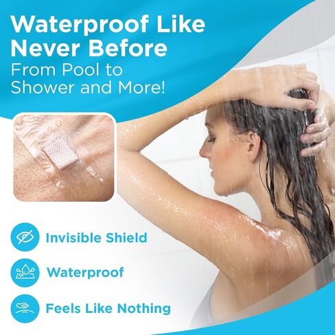 OK TAPE Waterproof Clear Adhesive Bandages, Bulk 160 ct Sheer Assorted Sizes with Individually Wraps for First-Aid Wound Care, Variety Bandage Pack for Minor Cuts & Scrapes - Stays Put in The Shower in Saudi Arabia