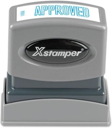 Xstamper 1650 E-MAILED with Space for Initial or Date, Pre Inked Laser Engraved Rubber Stamp, Red Ink, Impression Size: 1/2" x 1-5/8" in Saudi Arabia