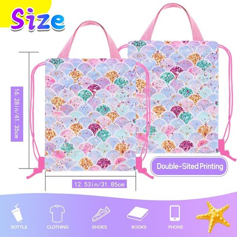 RLGPBON Drawstring Backpack for Kids Girls and Boy,Girls Gym Dance Bag,Sports Gym Bag for Girls Kids Waterproof Swimming Beach Sackpack in Kuwait
