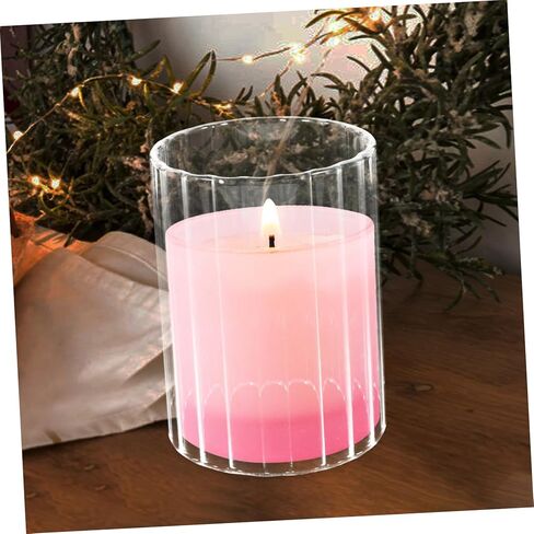 Open Ended Candle Shades Windproof Candle Protectors for Decorative Home Use Desktop Glass Shades Elegant Design for Weddings and Events in Kuwait