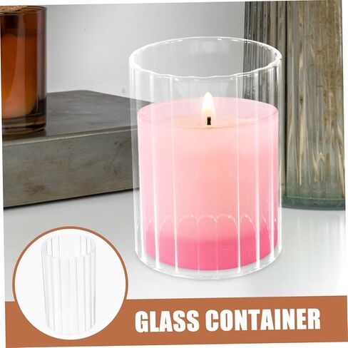 Open Ended Candle Shades Windproof Candle Protectors for Decorative Home Use Desktop Glass Shades Elegant Design for Weddings and Events in Kuwait