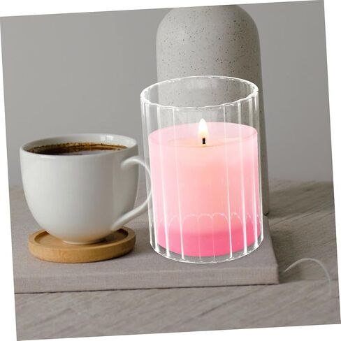 Open Ended Candle Shades Windproof Candle Protectors for Decorative Home Use Desktop Glass Shades Elegant Design for Weddings and Events in Kuwait