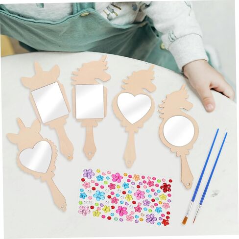Unfinished Boys and Mirror Wood Mirror DIY Projects for Princess Party Vanity Craft Birthday Favors in Saudi Arabia