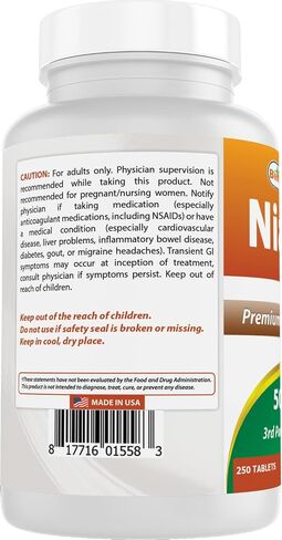 Best Naturals Niacin 500mg 250 Tablets with Flushing - Also Called Vitamin B3 (250 Count (Pack of 2)) in Saudi Arabia