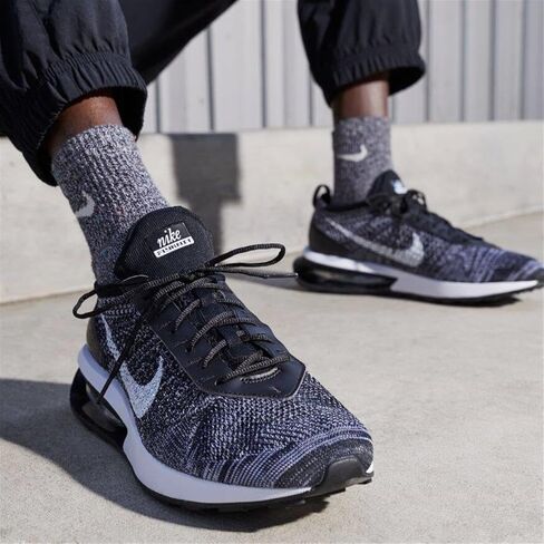 حذاء Nike Air Max Flyknit Racer للسيدات مقاس 9.5، اللون: رمادي داكن/أسود in Saudi Arabia
