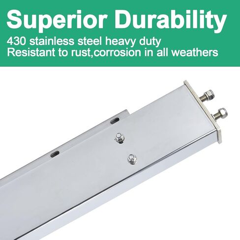 Stainless Steel Mud Flap Hanger with 4" Light Cutouts Aluminum Reflectors,Spring Loaded,30" Length,2 1/2" Bolt Spacing Bracket Mudflap Holder, W/ Screws Nuts for Mudflap,Semi Truck (Round) in Kuwait
