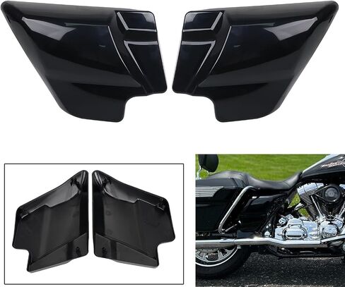 تغطي الأغطية الجانبية السوداء الزاهية لجولة Harley Touring Electra Glide Standard Flht Road Glide Fltr Street Glide Special Flhxs 2009-2023 (غير مناسب لـ Tri Glide Ultra Classic) in Saudi Arabia