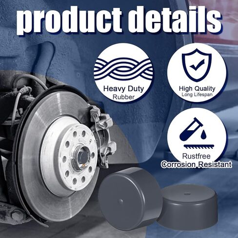 4PCS Bearing Dust Caps, 1.98 Inch Grey Rubber Dust Trailer Wheel Hub Grease Cap Rubber Dust Covers Replacement Bearings Protector Bearings Buddies for Boat Trailer Wheel in Saudi Arabia