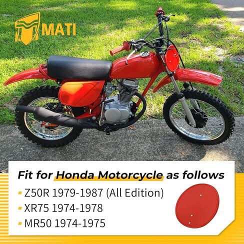 M Mati Red Number لوحة لهوندا Z50R 1979-1987 XR75 1974-1978 MR50 1974-1975 64113-116-690ZA 64113-116-690ZE in Saudi Arabia