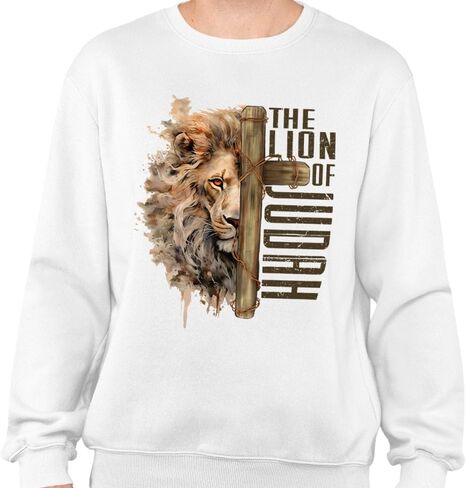 TeesAndTankYou Lion of Judah Sweatshirt Unisex in Saudi Arabia