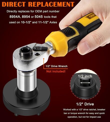 Bonbo W83009 Heavy Duty 6 Lug Axle Nut Socket Fits for 2006-2014 Dodge Ram Trucks 1500-5500 with Chassis Codes D2, DC, DD, DH, DJ, DP, DR, DS, Similar to 8954A 8954 5045 in Saudi Arabia