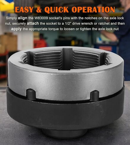 Bonbo W83009 Heavy Duty 6 Lug Axle Nut Socket Fits for 2006-2014 Dodge Ram Trucks 1500-5500 with Chassis Codes D2, DC, DD, DH, DJ, DP, DR, DS, Similar to 8954A 8954 5045 in Saudi Arabia