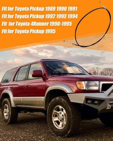 Front Hood Release Cable Fit for Toyota Pickup 1989-1995 4Runner 1990-1995, Hood Latch Lock Release Cable Replace 5363089114 53630-89114 912-439 in Saudi Arabia