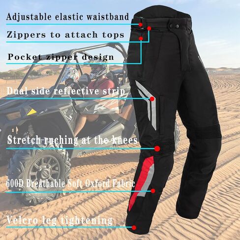 سروال واقعي للدراجات النارية للشباب والرجال والنساء المتروكروس بانت مع وسادات ركبة CE للدراجة الترابية MTB ATV التزلج in Kuwait