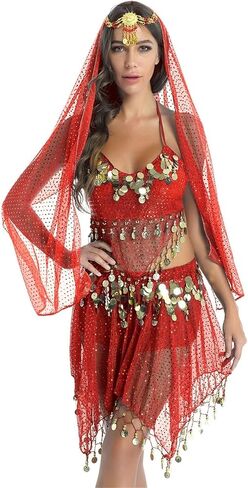 Women Belly Dance Long Dress Belly Dancing Costume Sets Dance Suit Performing Dress Bellydance in Saudi Arabia