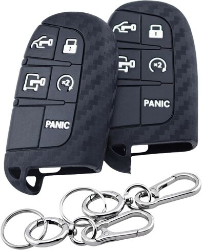 2Pcs 5 Buttons Silicone Smart Key Fob for 2024 2023 2022 Ram ProMaster 1500 2500 3500 Key Fob Cover (Black(a)) in Saudi Arabia