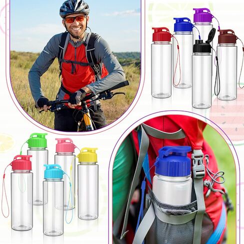Domensi 50 Pieces Water Bottle Bulk 17 oz Plastic Water Bottles Bulk Sports Adults Kids Reusable Large Water Bottles with Leak Proof Flip Top for Kids Adults School Fitness in Kuwait