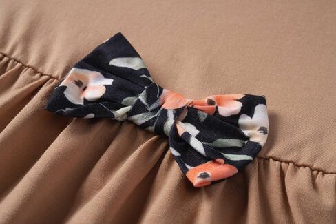 Arshiner Girls Clothes 3 قطع قميص كشكش طويل الأكمام القوس أعلى وزملاؤ الأزهار لمدة 2-10 سنوات in Saudi Arabia