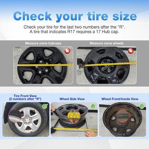 17" Silver Wheel Skins (Set of 4) for 2006-2012 Toyota Rav4, 17 inches ABS Wheel Covers Compatible with 06-12 Rav4 Steel Wheels- Auto Tire Replacement Cap Cover 42611-0R020 42611-42200 in Kuwait