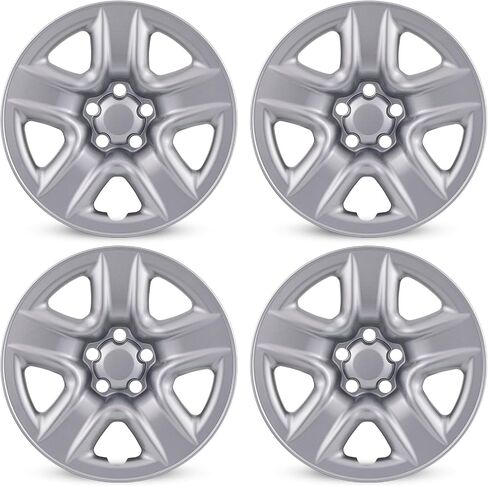 17" Silver Wheel Skins (Set of 4) for 2006-2012 Toyota Rav4, 17 inches ABS Wheel Covers Compatible with 06-12 Rav4 Steel Wheels- Auto Tire Replacement Cap Cover 42611-0R020 42611-42200 in Kuwait