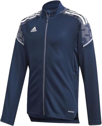 Adidas Youth Soccer Condivo 21 Track Jacket - مصنوعة من مواد معاد تدويرها ، امتصاص الرطوبة ، (الولايات المتحدة ، ألفا ، كبيرة ، منتظمة ، منتظمة ، البحرية) in Saudi Arabia