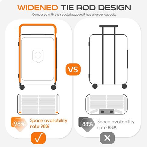 احمل على حقائب 20 بوصة على نطاق واسع حقيبة خفيفة الوزن مع قفل TSA ، عجلات دوار مزدوجة ، منفذ USB ، حامل الكأس ، الخطاف الجانبي (أسود ، مجموعات 3 قطع) in Kuwait