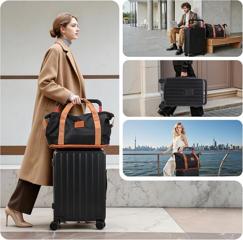 احمل على حقائب 20 بوصة على نطاق واسع حقيبة خفيفة الوزن مع قفل TSA ، عجلات دوار مزدوجة ، منفذ USB ، حامل الكأس ، الخطاف الجانبي (أسود ، مجموعات 3 قطع) in Kuwait