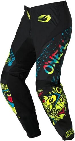 O'Neal 2025 Youth Kids Element Element Attack Jersey Pant Motocross Offroad Gear Combo Black/White (Youth Small/W22) in Saudi Arabia