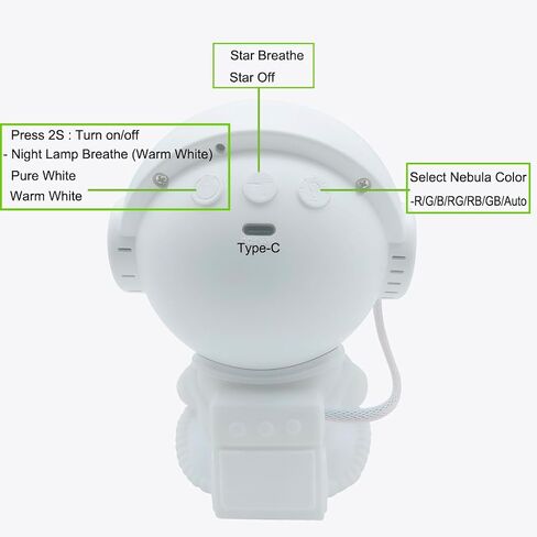 برئاسة رائد الفضاء Galaxy Lead Light Light for Kids ، و Nebula Seiling Lamp Light Light for Room Deco مع Timer و Remote in Saudi Arabia