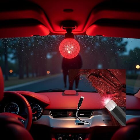 2 Pack USB Star Car Roof Lights محمولة مصباح الإسقاط المصباح Mini LED قابل للتعديل in Kuwait